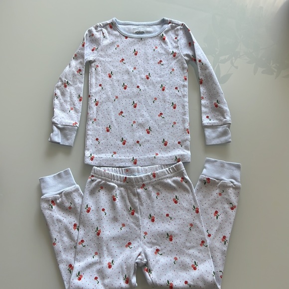 Janie and Jack Cherry Print Pajamas Sz 4 - Picture 3 of 10